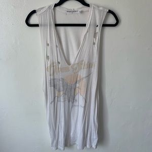 Topshop Distressed Graphic Tank